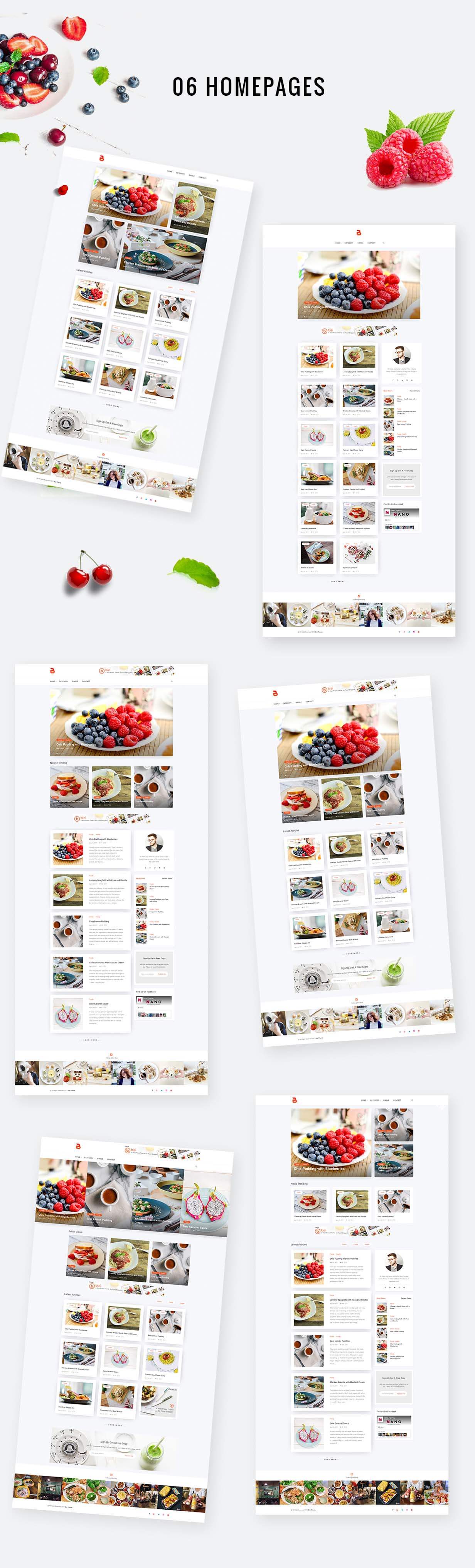 قالب فارسی وبلاگ غذا وردپرس  + آموزش تصویری + بسته نصبی آسان