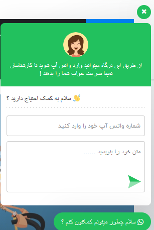 افزونه فارسی پشتیبانی و چت آنلاین از طریق واتس آپ | WhatsApp Support